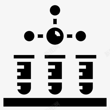 电力电网化学实验室科学图标图标