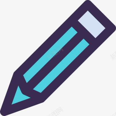 铅笔商务170直线颜色蓝色图标图标