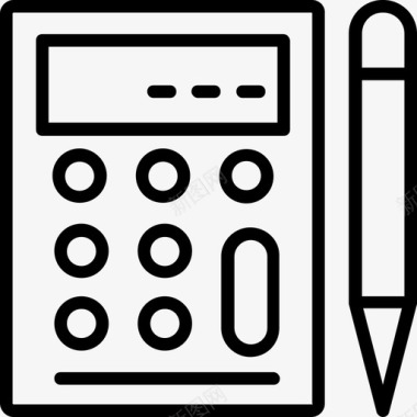 渐变色圆计算器商业和金融28浅圆图标图标