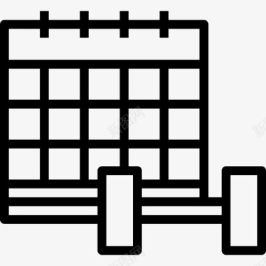 时间表框时间表健康5线性图标图标