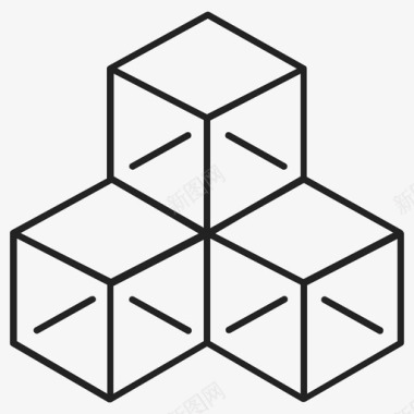 模块构建块立方体图标图标