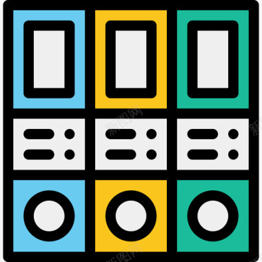 颜色颜料文件夹业务156线型颜色图标图标