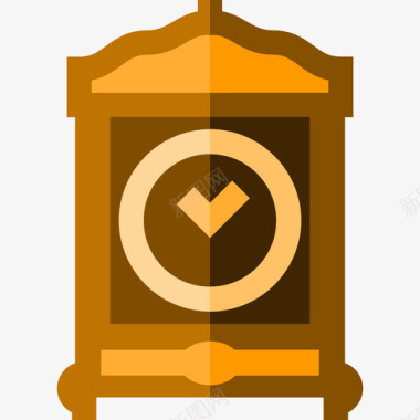 钟表复古装饰8平面图标图标