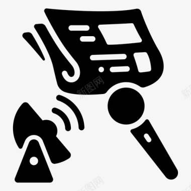 新闻与大众传播学院媒体麦克风图标图标