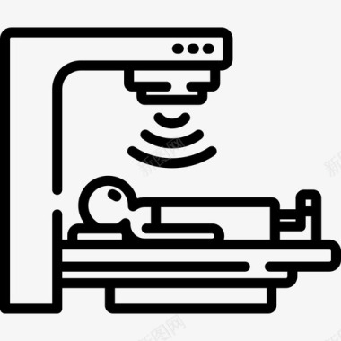 日加满辐射癌症日线性图标图标