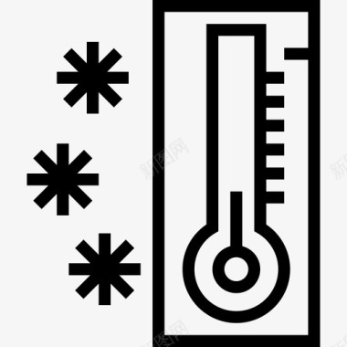 100year温度计天气100线性图标图标