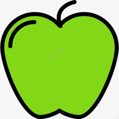 苹果苹果健身40线性颜色图标图标