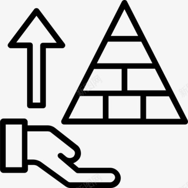 金字塔图商业和金融31浅圆形图标图标
