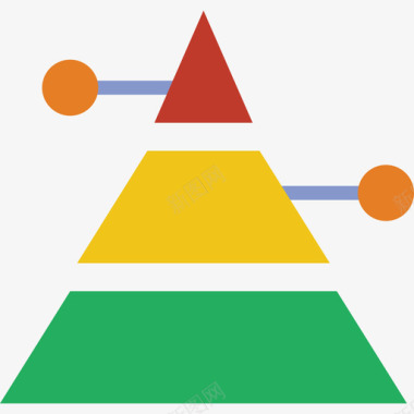 扁平数码金字塔营销5扁平图标图标