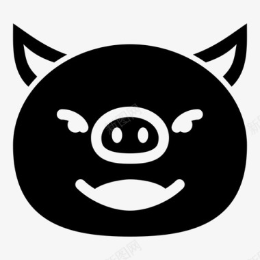麻辣猪脸猪动物肉图标图标