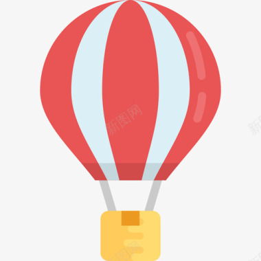 热气球购物和商业21扁平图标图标