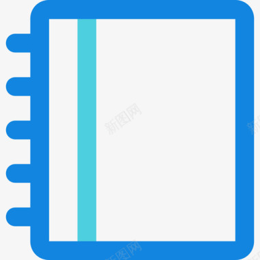 日记工具3线蓝色图标图标