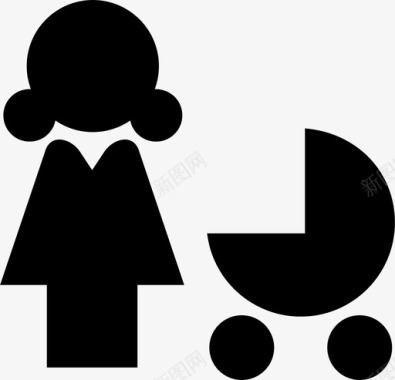 新生儿婴儿婴儿车儿童图标图标