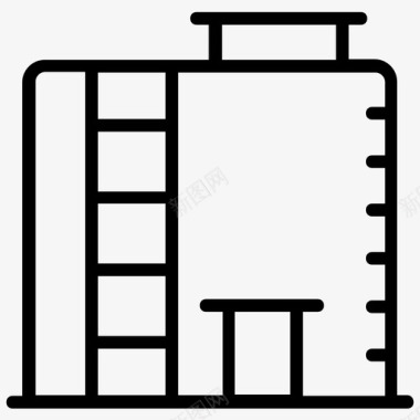 融化的液体储罐化学品储罐液体容器图标图标