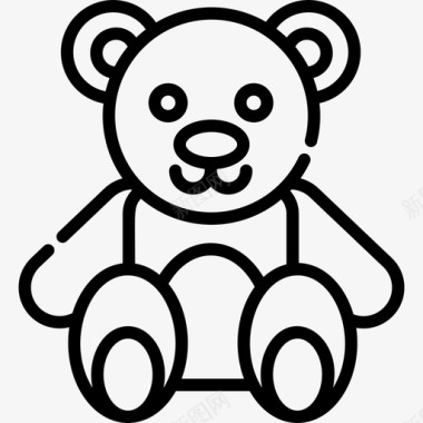 积木玩具图标泰迪熊玩具18直线型图标图标