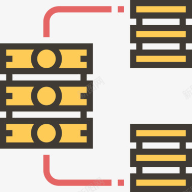 阴影图片服务器服务器和数据库黄色阴影图标图标