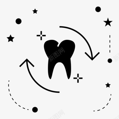 牙齿纠正牙齿磨牙提神图标图标