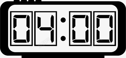 数字钟数字钟闹钟警报图标图标