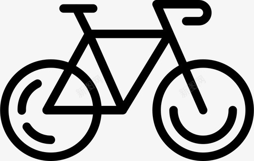 骑着自行车的美女自行车假日海边图标图标