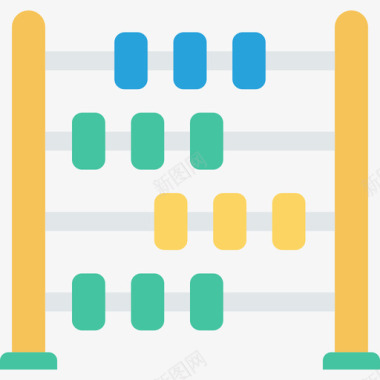 算盘矢量图算盘学校教育2平图标图标