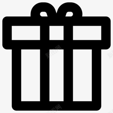 UI礼品奖品礼盒图标图标