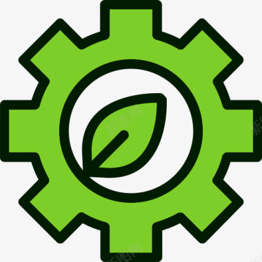 能源图标模板绿色能源绿色能源4线性颜色图标图标