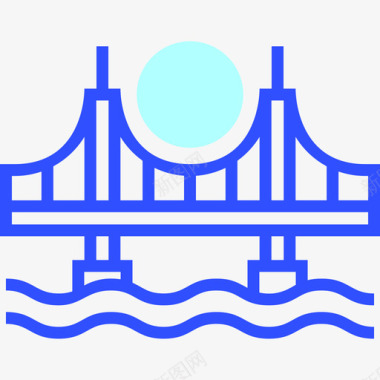 金门大桥旅游57线颜色图标图标