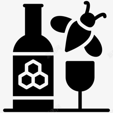 蜂蜜饮料酒精饮料蜜蜂图标图标