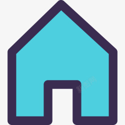 home蓝色Home接口51线性颜色为蓝色图标高清图片