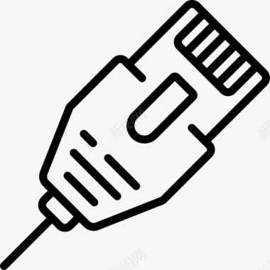 局域网网卡局域网计算机部件3线性图标图标