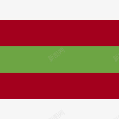 德涅斯特河沿岸长方形的国家简旗图标图标