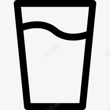 4K图标水杯饮料4线性图标图标