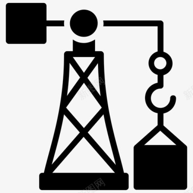 机械键盘塔式起重机建筑起重机起重机机械图标图标