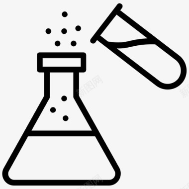 锥形体i化学烧瓶锥形瓶实验室图标图标