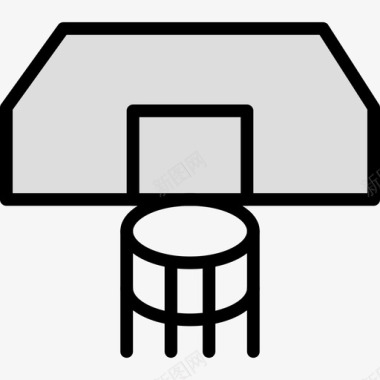 活动宣传海报篮球户外活动9线颜色图标图标