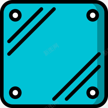 方块排列方块电子游戏9线性颜色图标图标