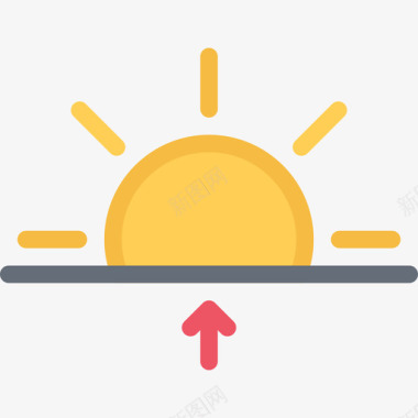特效34日出天气34平坦图标图标