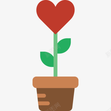 植物浪漫生活方式7平坦图标图标