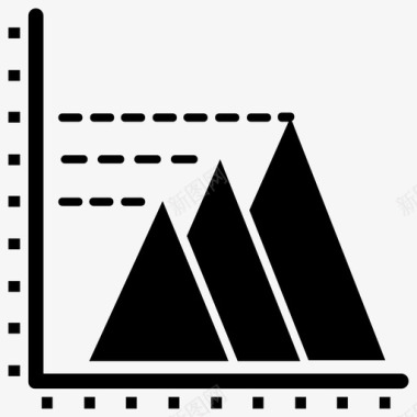 金字塔图图表应用程序柱形图图标图标