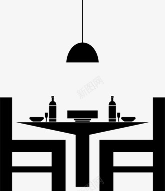 餐桌咖啡厅椅子图标图标