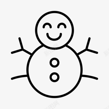 冬天的雪人雪人圣诞节节日图标图标