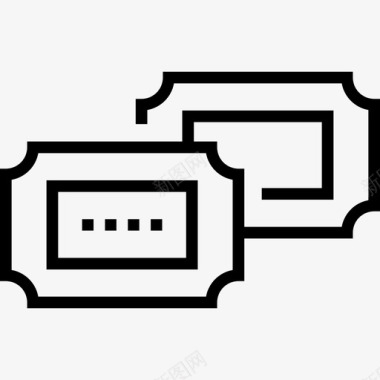 矢量门票设计门票拱廊直线图标图标