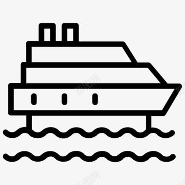 船船邮轮送货船图标图标