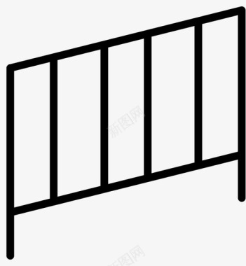 栏杆围栏护栏图标图标