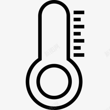 温度计用户界面24线性图标图标
