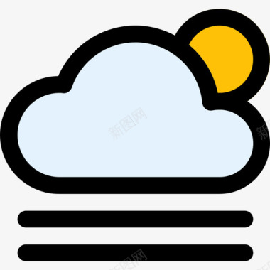 天气素材云天气104线颜色图标图标