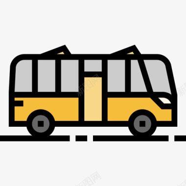 公共标识红47路公共汽车线颜色图标图标