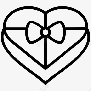 父亲节情人节礼物礼品盒心形盒图标图标