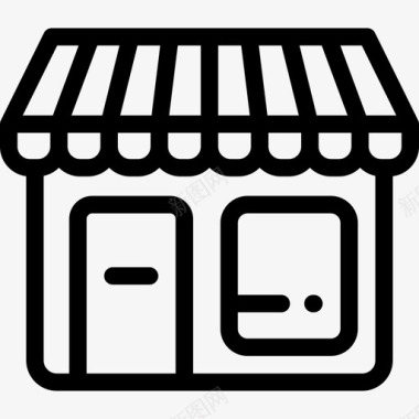 应用程序商店的标志商店超市10直线图标图标