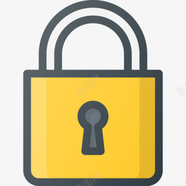 锁锁安全35线性颜色图标图标